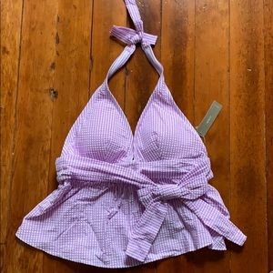 J crew halter tankini swimsuit top small orchid